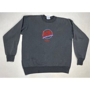 VINTAGE Johnny Rockets Miami Crewneck Sweatshirt Men Medium Gray 90s
